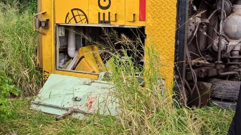 Volcó un camión de caudales en Fraile Pintado