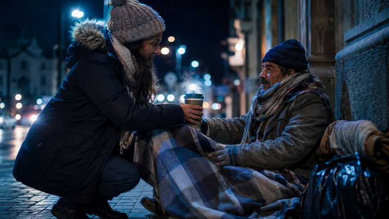 Ayuda a personas en situación de calle.
