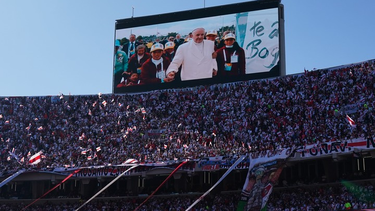 River y Boca recordaron al Papa Francisco. (FOTO: Emmanuel Fernández)