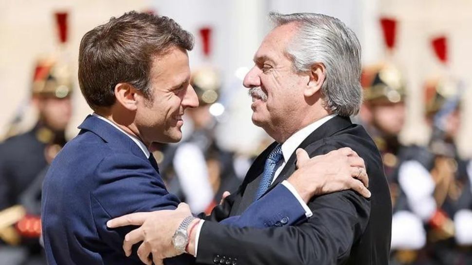 El presidente argentino se reunió con Macron