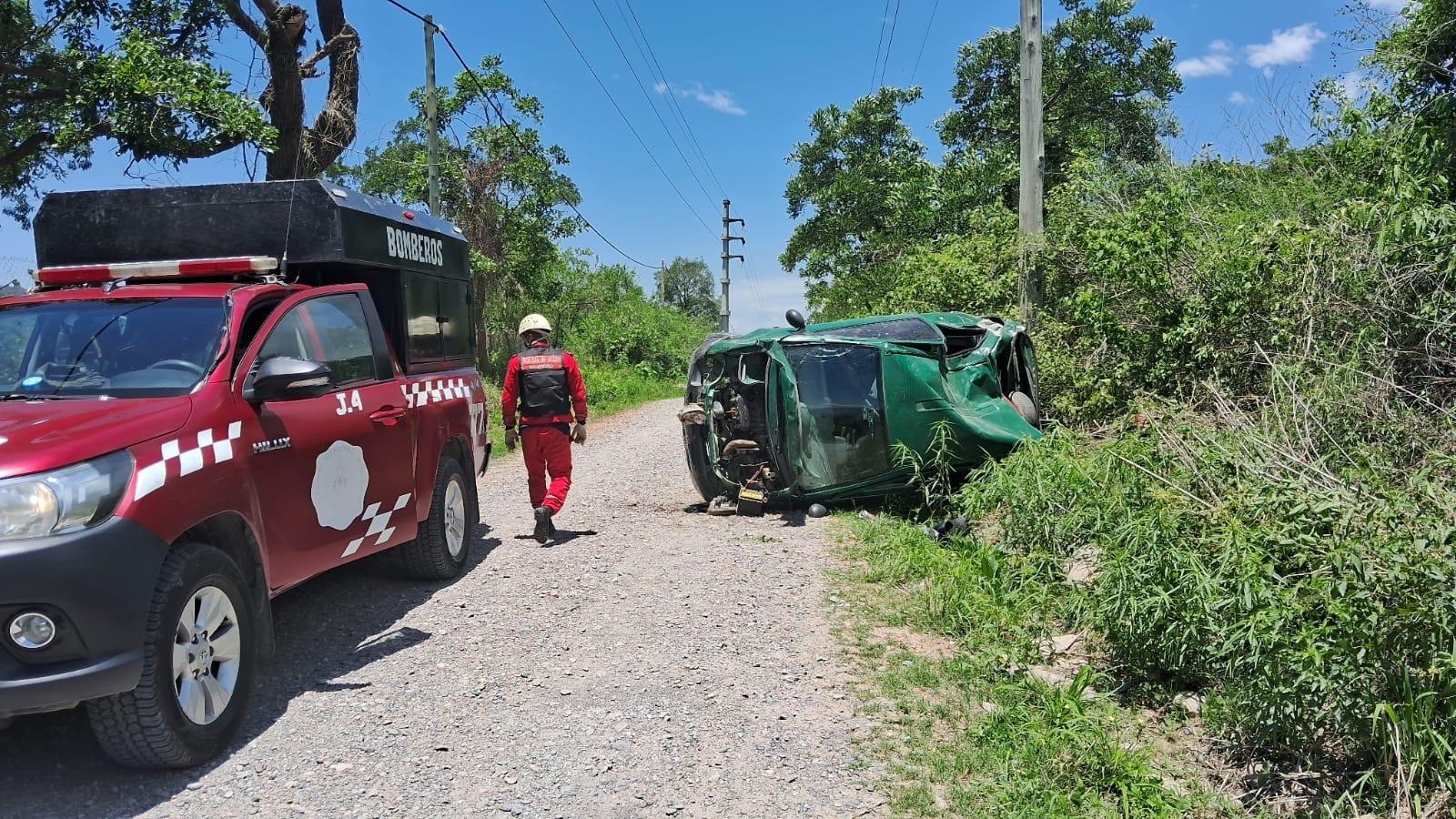 Vuelco en Ruta 9.