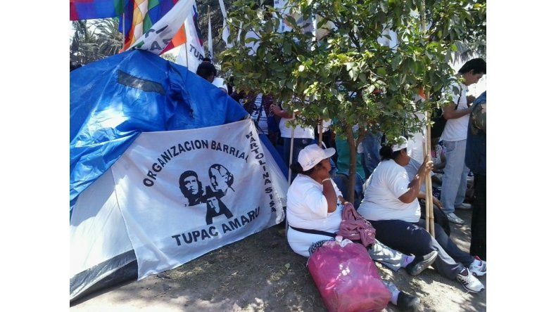 Acampe en Plaza Belgrano