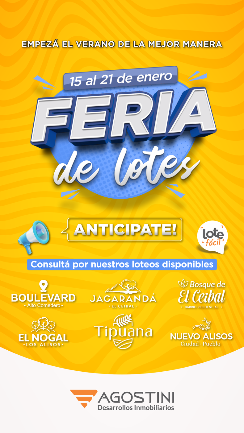 Feria de Lotes en Agostini Desarrollos Inmobiliarios 