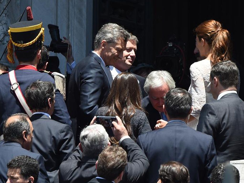 Macri entrando al Congreso
