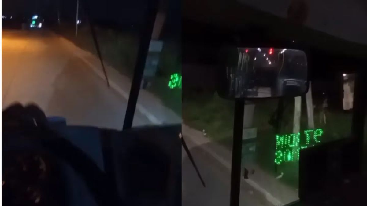 Un chofer vivió una experiencia paranormal mientras estaba solo en el colectivo y grabó todo con su celular.