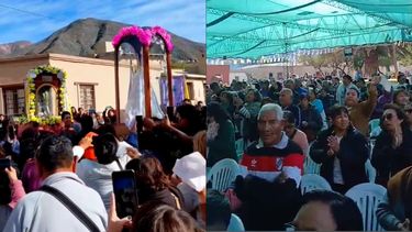 Tumbaya: el emotivo encuentro entre la Virgen de Punta Corral y la Virgen de Río Blanco