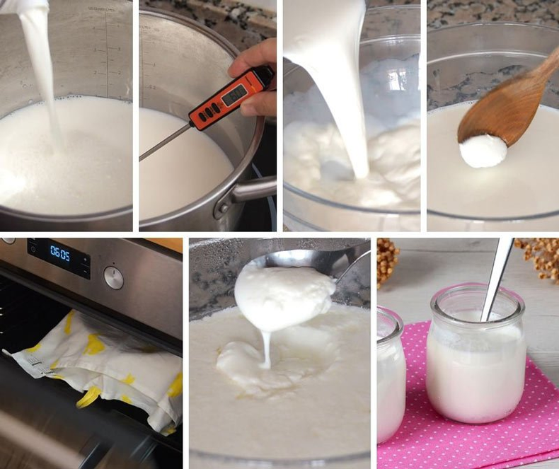 Una vez que esté integrado el yogurt lo vamos a tapar. Yo le pongo un gorro de ducha y luego un paño por encima para que mantenga el calor todo lo posible. Lo vamos a dejar reposar durante unas 8 horas aproximadamente intentando que mantenga este calor para que el yogur haga su efecto en la leche y se convierta en yogur.