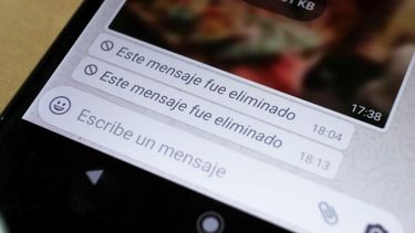 Mensajes eliminados en WhatsApp