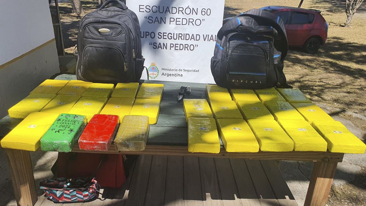 Droga incautada por Gendarmería Nacional.