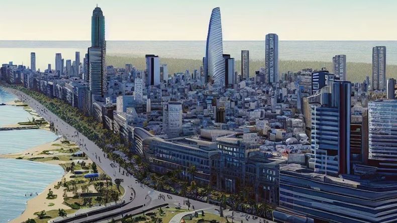 Así se vería Montevideo en el año 2050, según la inteligencia artificial