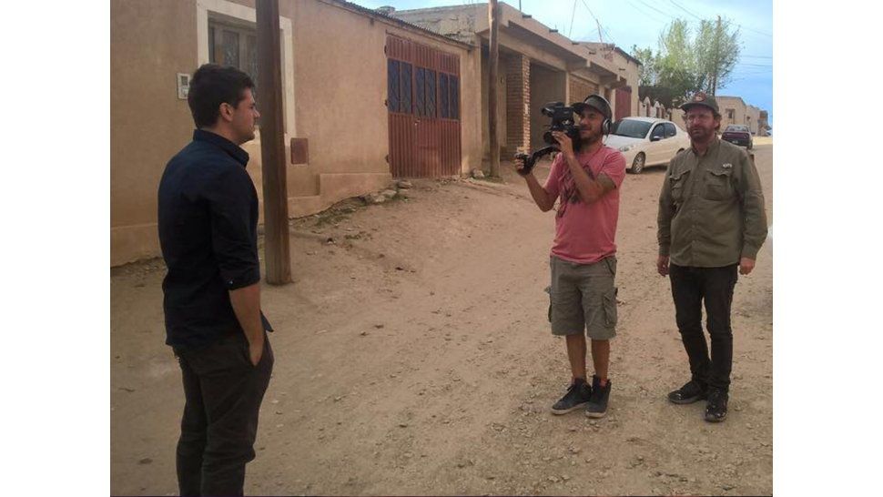 Diego Granda, en el rodaje