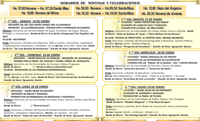 Novena de la Virgen de la Candelaria.