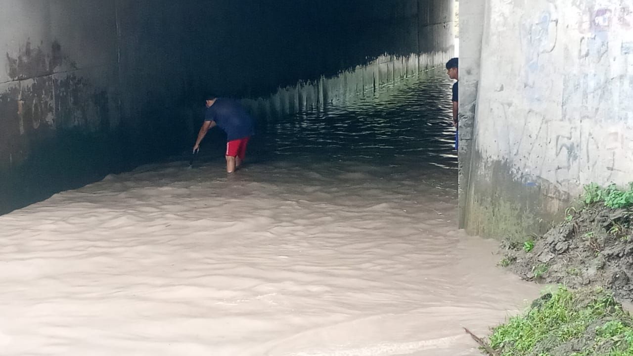 Túnel inundado.