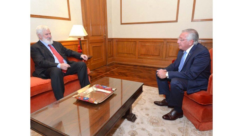 Fellner con empresario minero