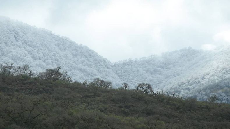 La nevada en Yala vista desde el aire