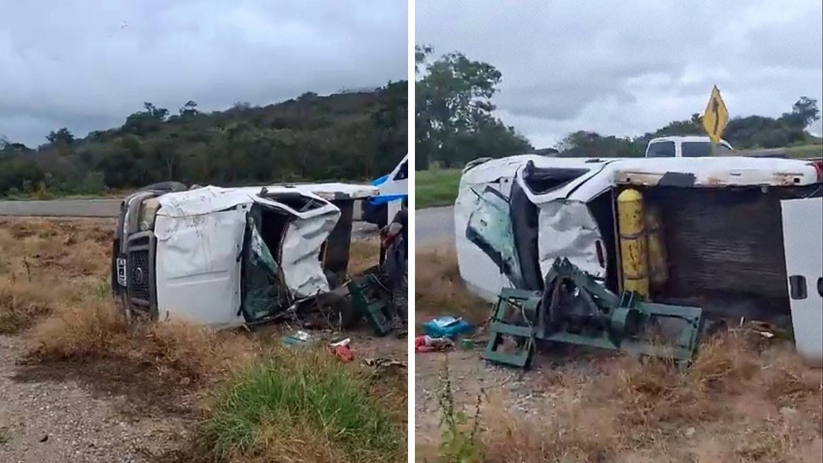 Volcó una camioneta sobre la Ruta 34 en San Pedro de Jujuy