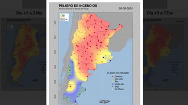 Rige peligro extremo por incendios forestales en Jujuy: para cuándo y qué zonas