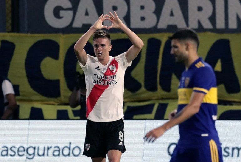 Palavecino dedica su primer gol en River