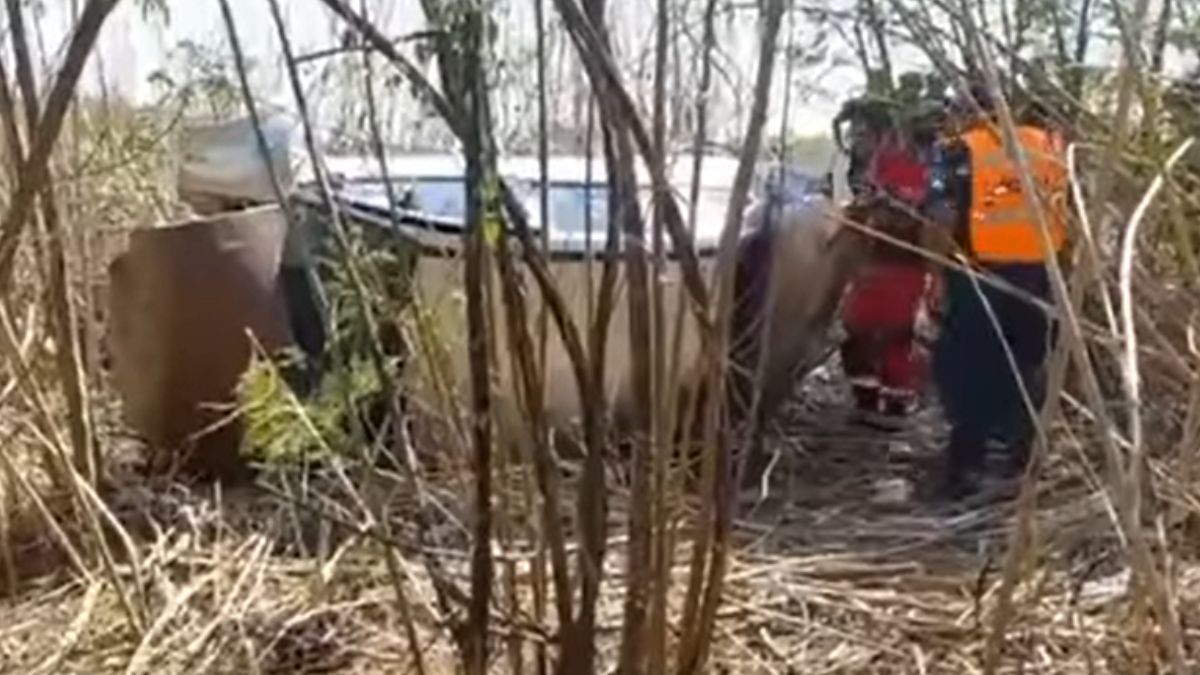 San Pedro: cayó con su auto a un barranco y se salvó de milagro