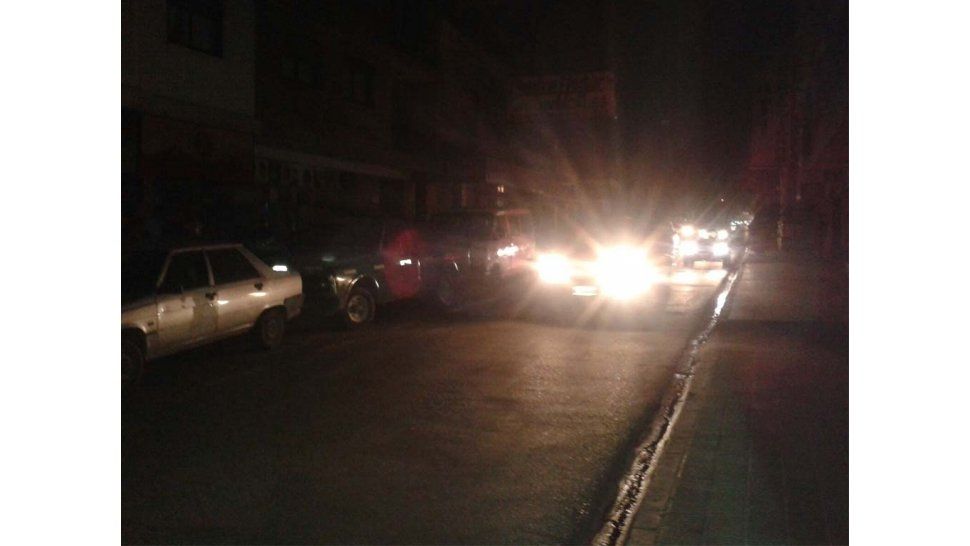 El centro a oscuras