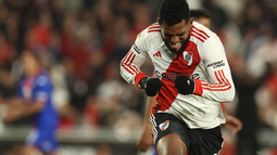 Show de Borja para el triunfo de River. (Photo by ALEJANDRO PAGNI / AFP)
