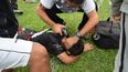 un jugador de atletico san pedro golpeo a uno de zapla y lo fracturo