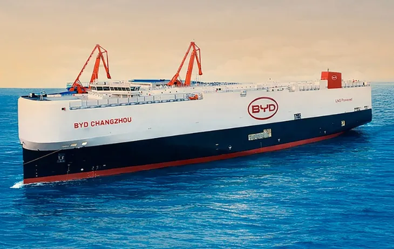 La flota de barcos de BYD consta de 8 buques como el Changzhou. Entre ellos el BYD Explorer No. 1 de la foto, que hizo varios viajes a Brasil en los últimos dos años. REUTERS