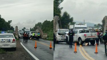 Arrayanal: choque frontal entre dos camionetas con heridos