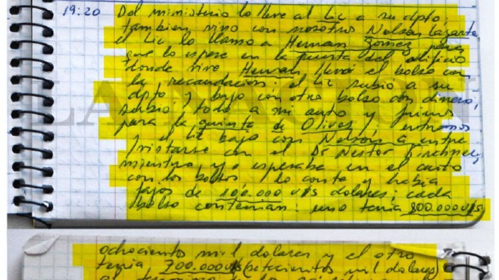 Cuadernos de la Corrupción: aparecieron los seis ejemplares originales de Oscar Centeno