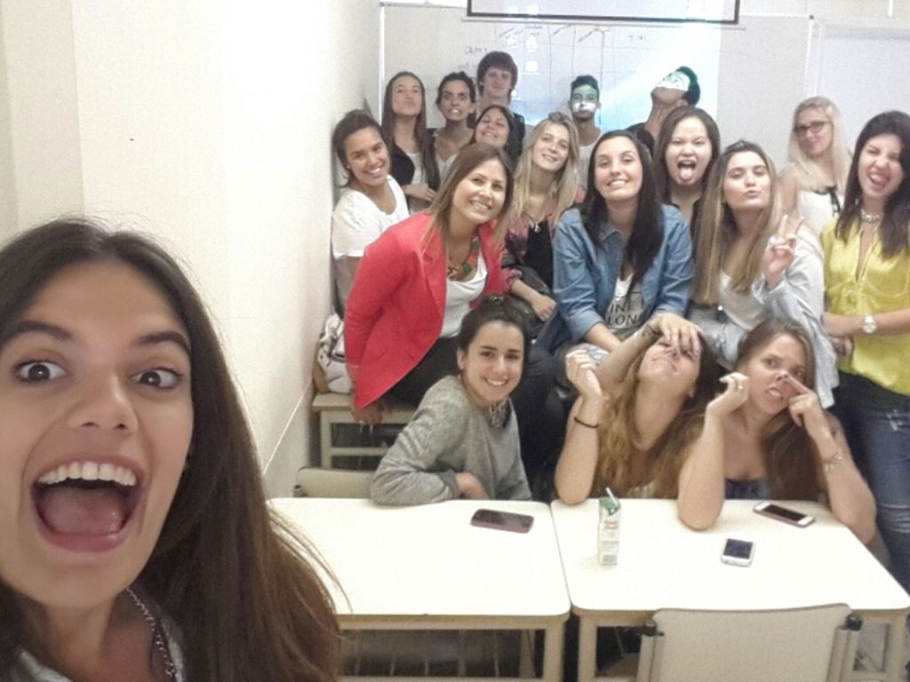 Alumnos y las selfies
