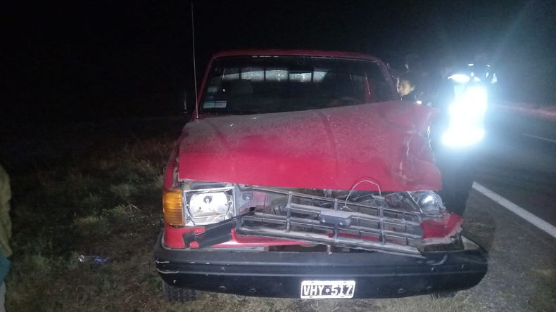 Una camioneta chocó contra un caballo en la Ruta Nacional 34