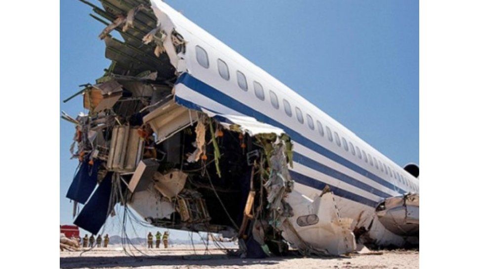 Así quedó el avión