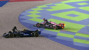 Chocó Franco Colapinto y quedó afuera del GP de Qatar en la primer curva