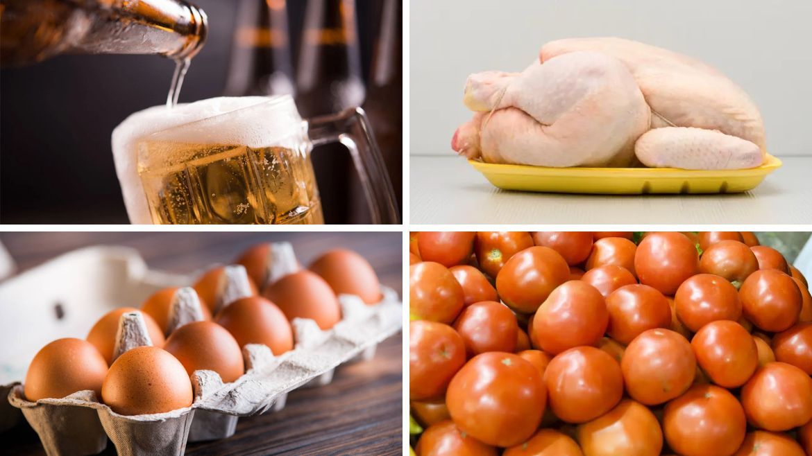 ¿cuales fueron los alimentos y bebidas que mas subieron en abril?