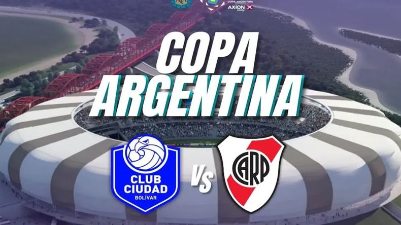River Plate vs. Ciudad de Bolívar, por la Copa Argentina 2026. &nbsp;