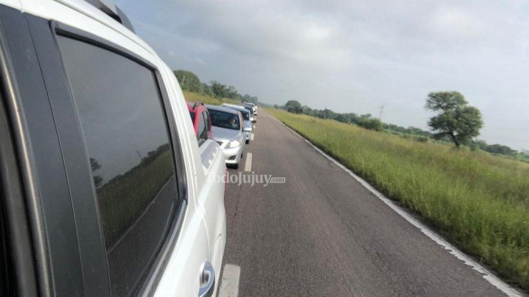 Automovilistas se quejan por las largas filas en ruta N° 66