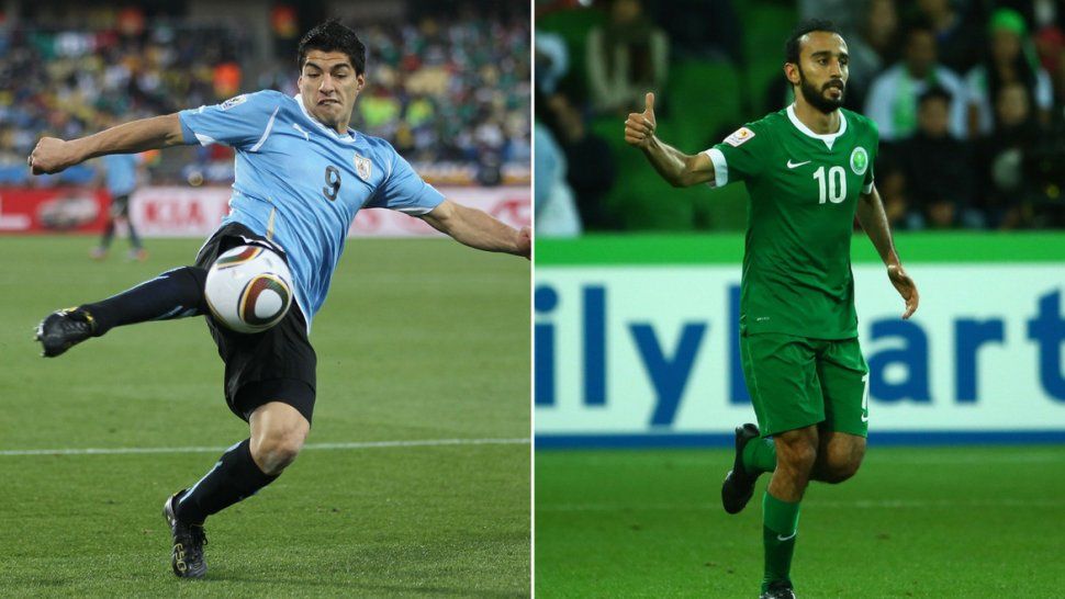 suarez adelanta a uruguay que le gana 1 a 0 a arabia saudita. segui el minuto a minuto 
