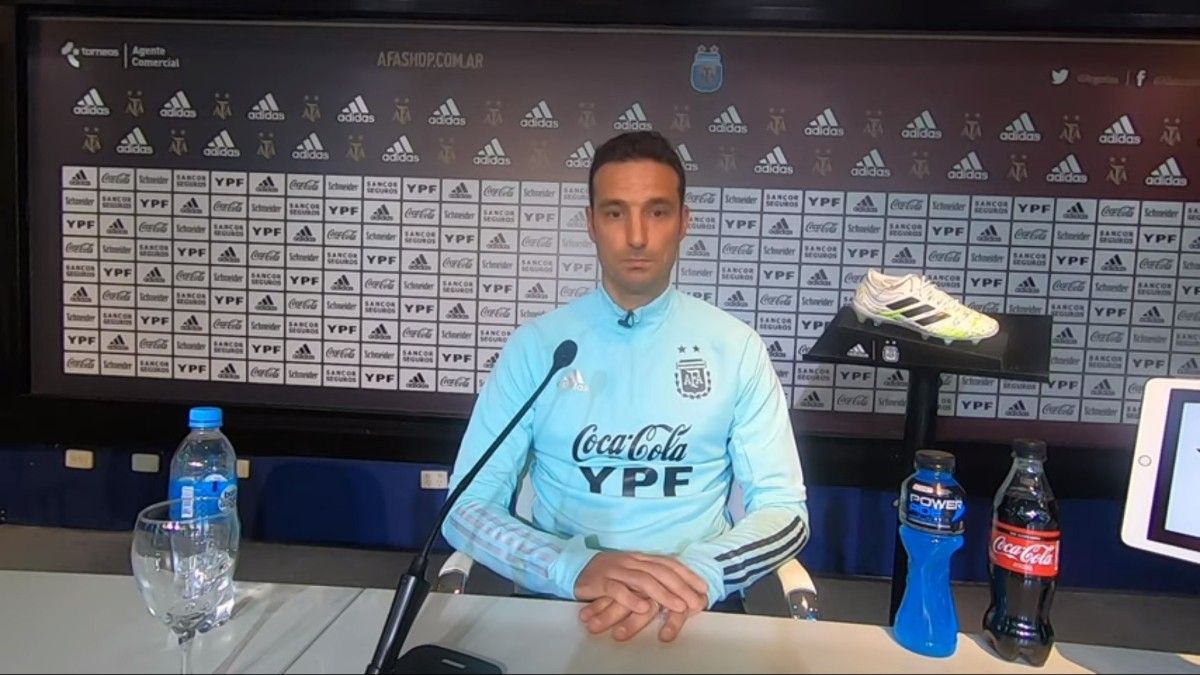 Lionel Scaloni habló en conferencia de prensa.&nbsp;