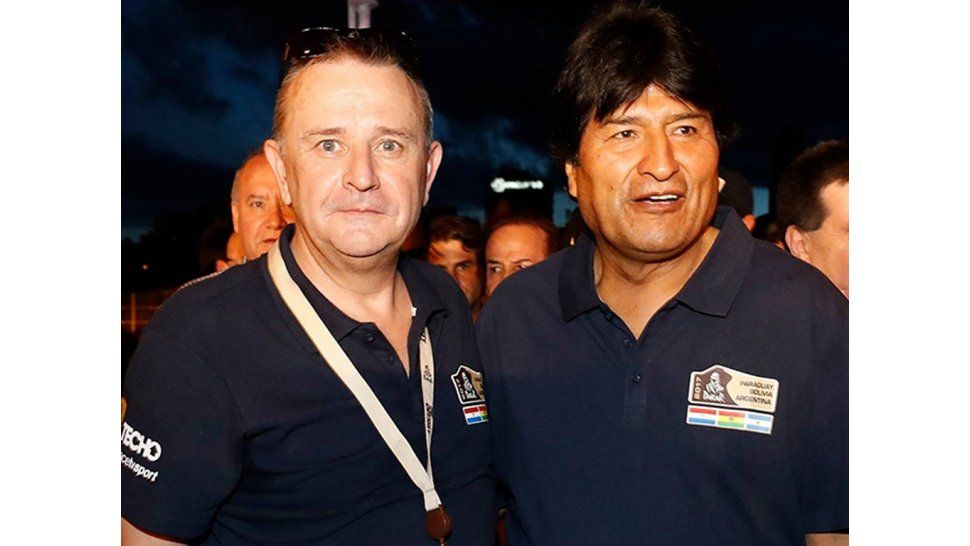 Evo Morales y organizadores