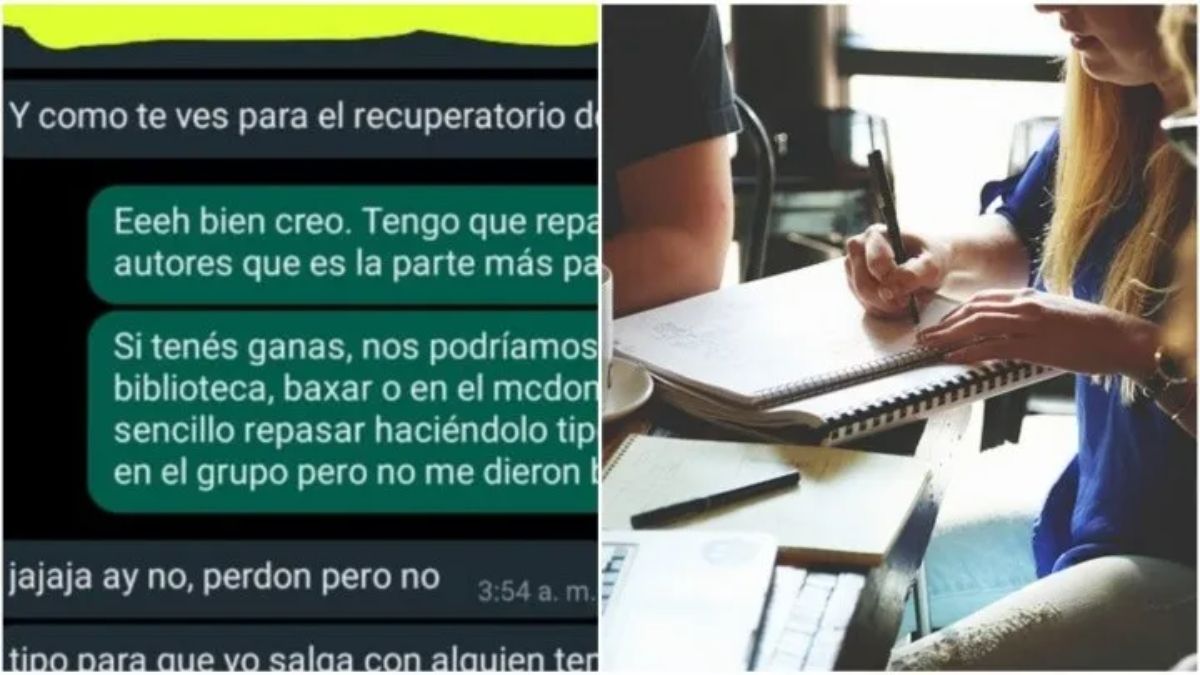 Quiso invitar a una compañera a estudiar pero todo terminó en una insólita confusión.