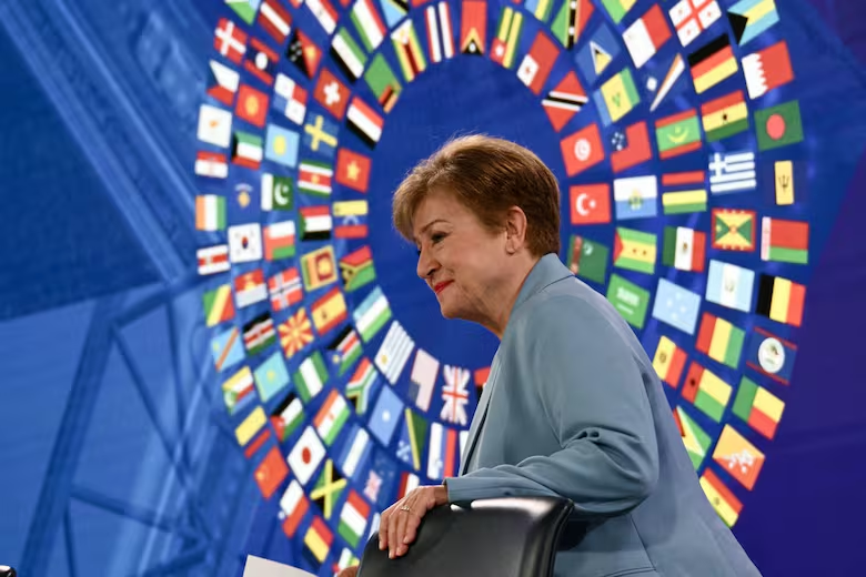 La directora gerente del FMI, Kristalina Georgieva, en Washington.BRENDAN SMIALOWSKI - AFP