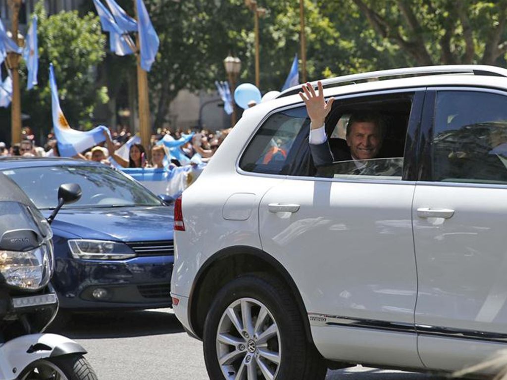 Macri en el auto