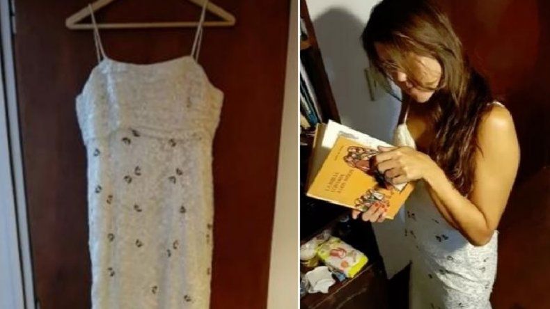 Se divorció y sus amigos subastan el vestido de novia para hacer un asado