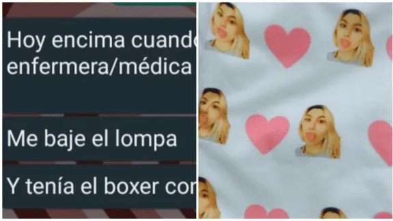 Llev un calzoncillo con la cara de su novia al hospital