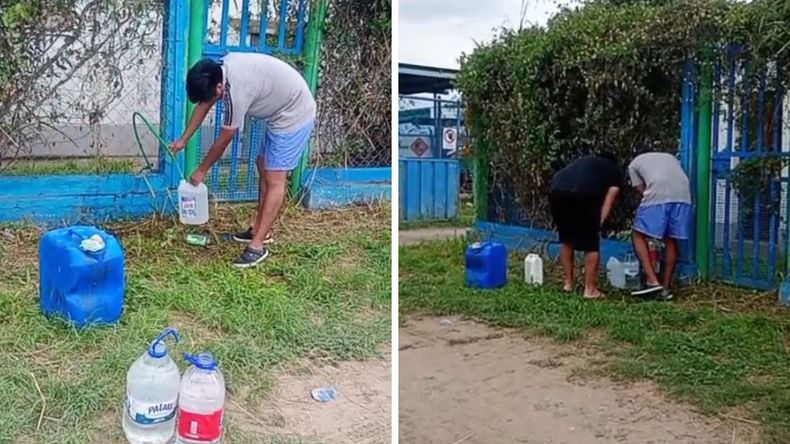 Vecinos sin agua en Alto Comedero. Vecinos sin agua en Alto Comedero.
