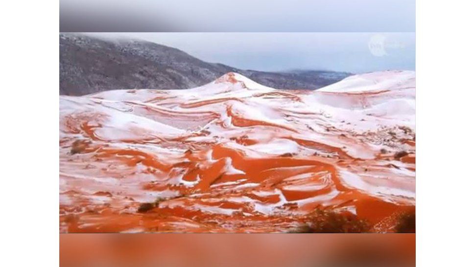 Nieve en el  desierto de Sahara