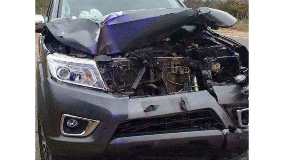 Así quedó la camioneta