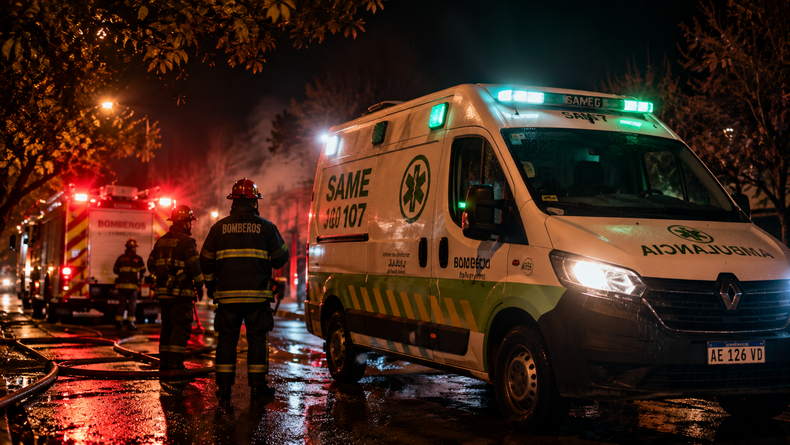 photoUna mujer fue hospitalizada luego de un incendio en un inquilinato en barrio Chijra