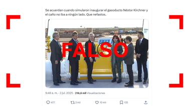 Una desinformación que vuelve: el gasoducto ex Néstor Kirchner no fue una simulación, opera desde agosto de 2023