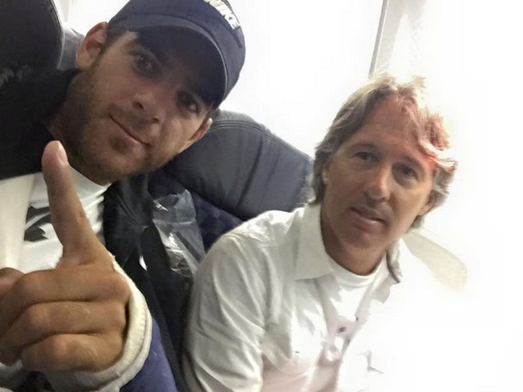 Delpo rumbo a EE.UU. (foto de Facebook)